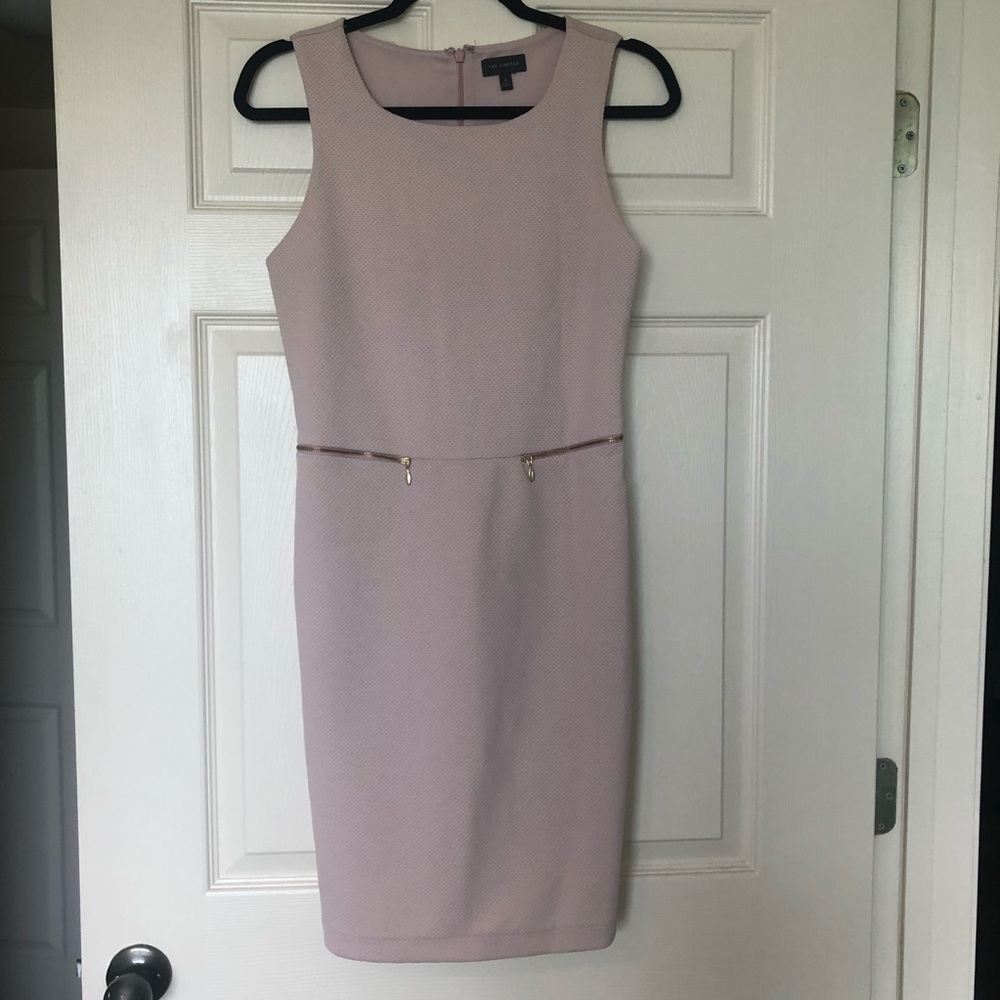 The Limited Pink Dress with Gold Zipper Accents